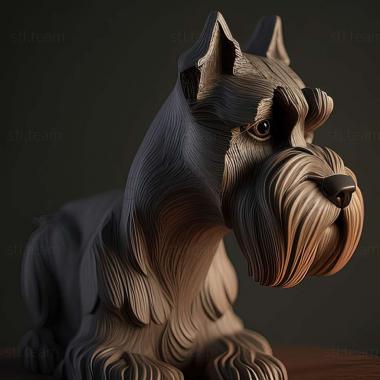 3D model Zwergschnauzer dog (STL)